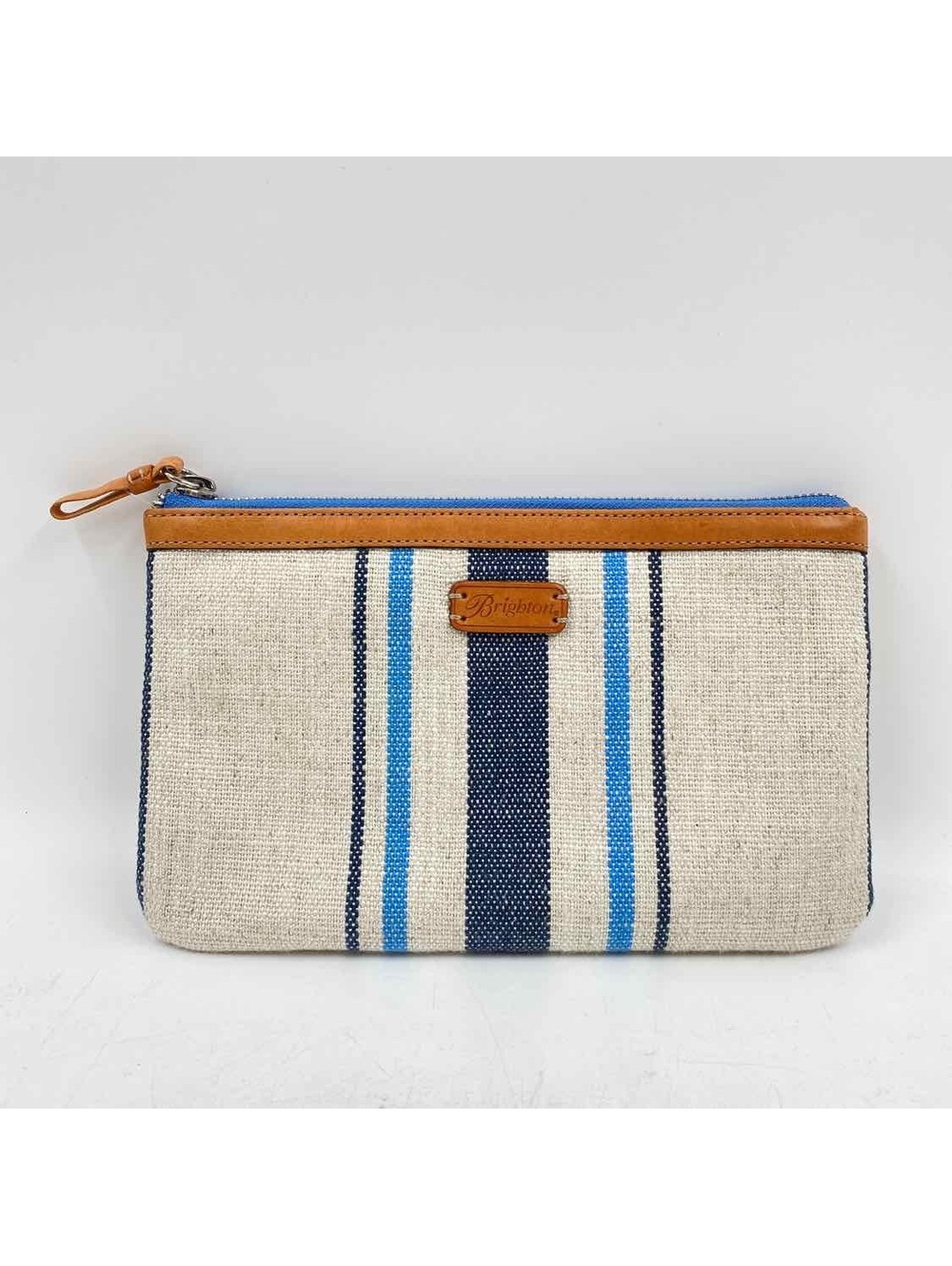 Brighton Women's Blue Luxe Pouch Bag Stripe Misc. Accessories